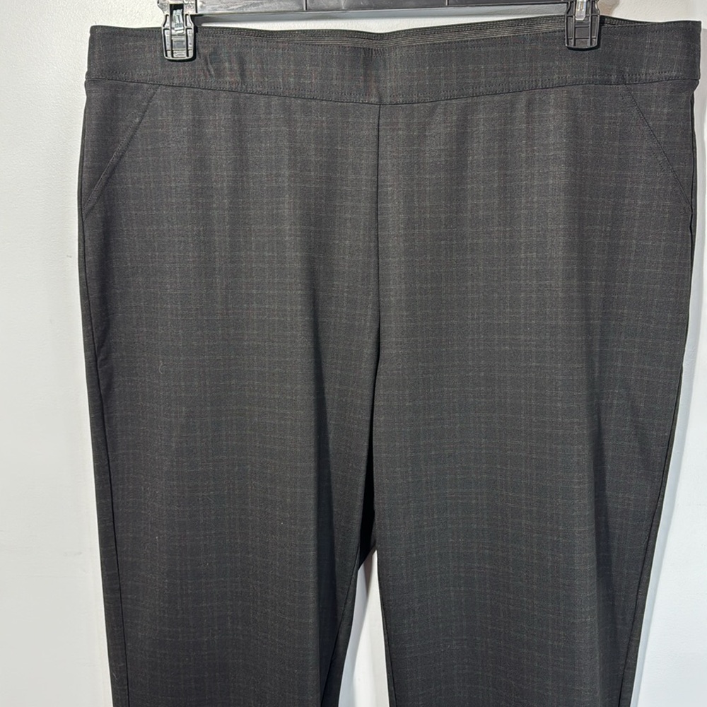Emaline‎ Pants Pull On Checked Straight Leg Stretch in Size 22W  NWT - Picture 4 of 15